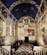 GIOTTO di Bondone The Chapel viewed towards the entrance sdg oil painting on canvas